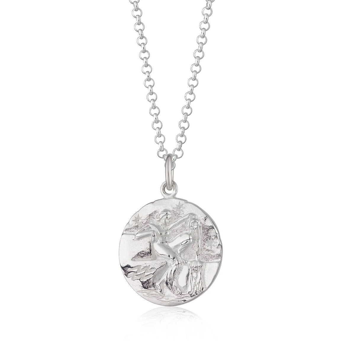 Aquarius Zodiac Necklace - Silver