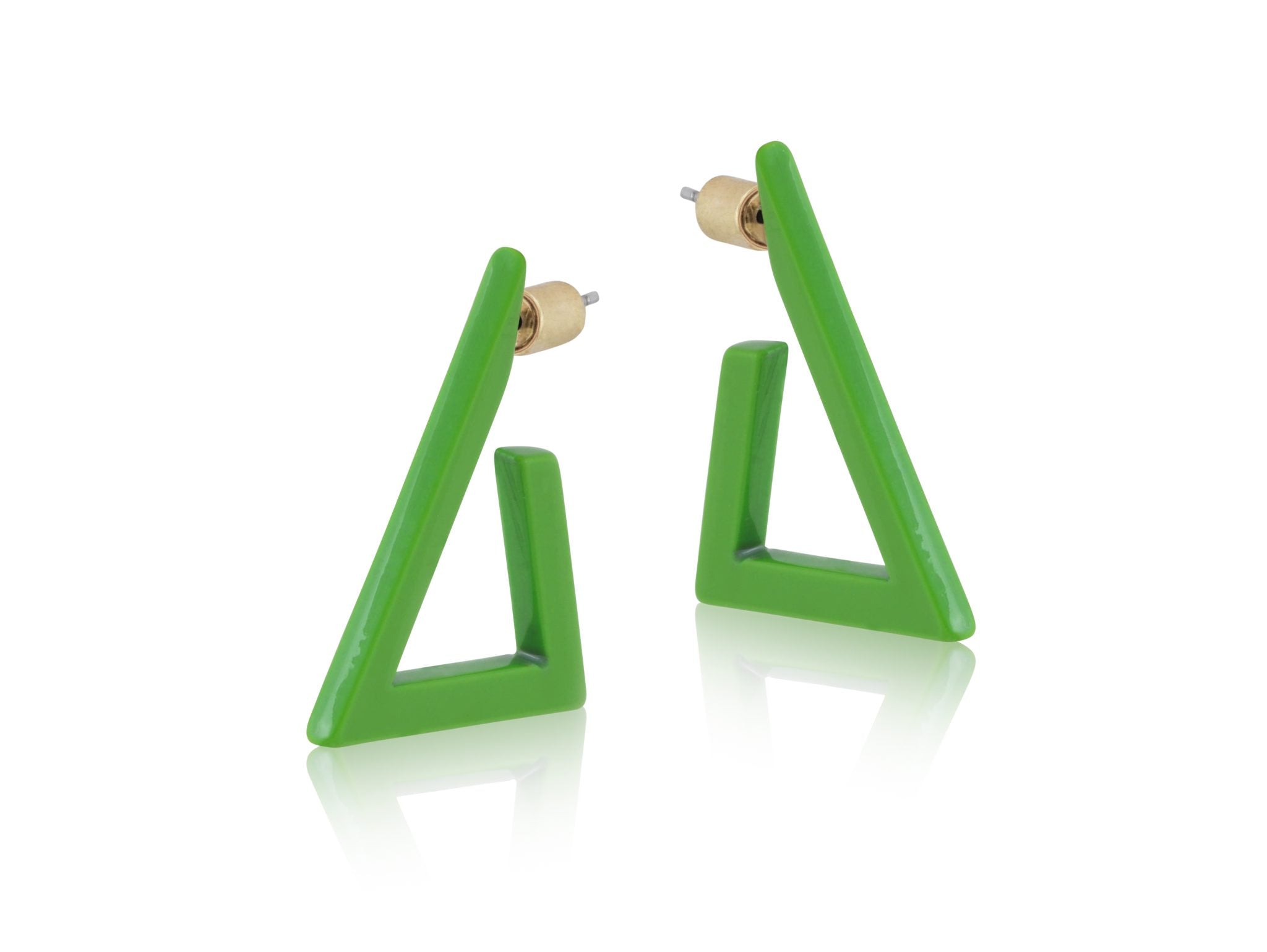 Big Metal London Triangle Resin Hoop Earrings