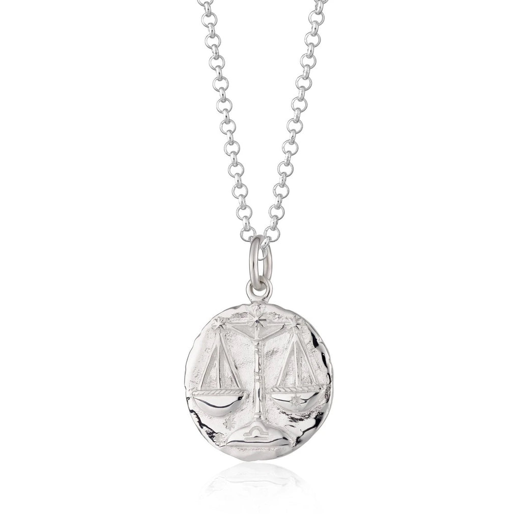 Libra Zodiac Necklace - Silver
