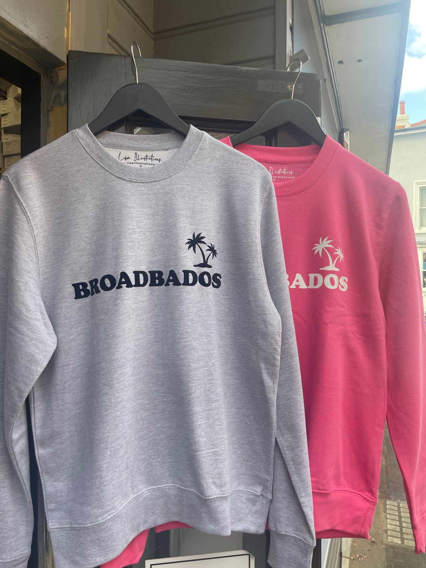 ‘Broadbados’ Adults Unisex Sweatshirt - Grey