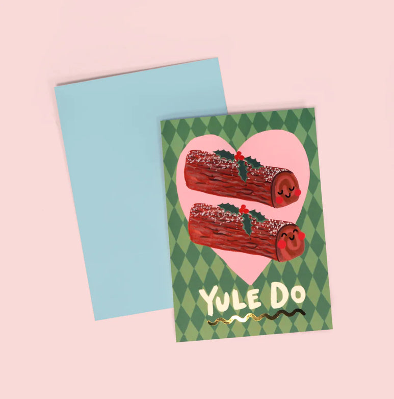 Yule Log Christmas Card