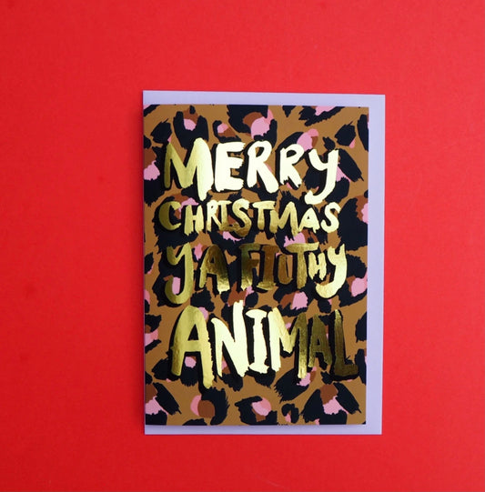 ‘Merry Christmas ya filthy animal’ card