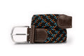 Recycled Woven Belt - Black, Orange and Blue Zig Zag