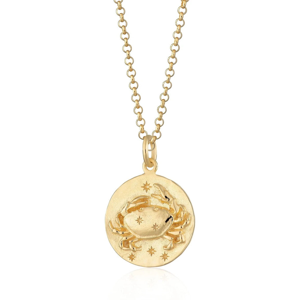 Cancer Zodiac Necklace - Gold