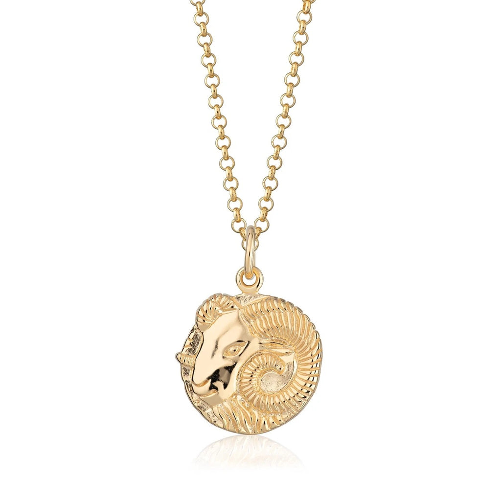 Aries Zodiac Necklace - Gold