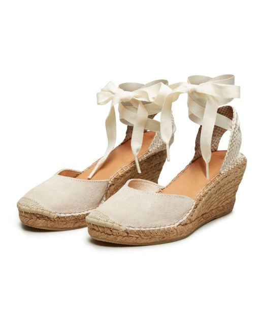 SLFPAM SUEDE WEDGE ESPADRILLES - SAND