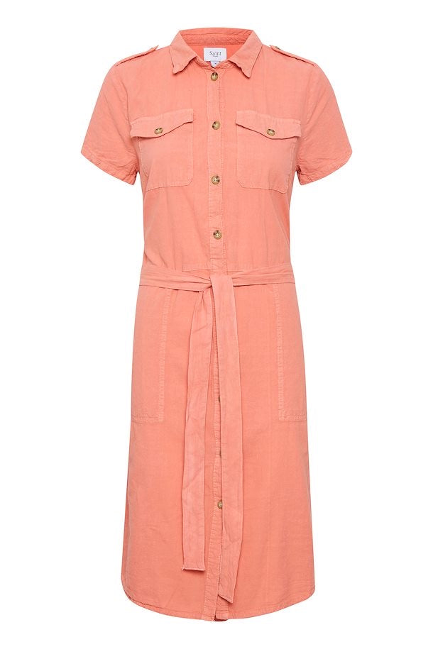 Terra cotta linen dress