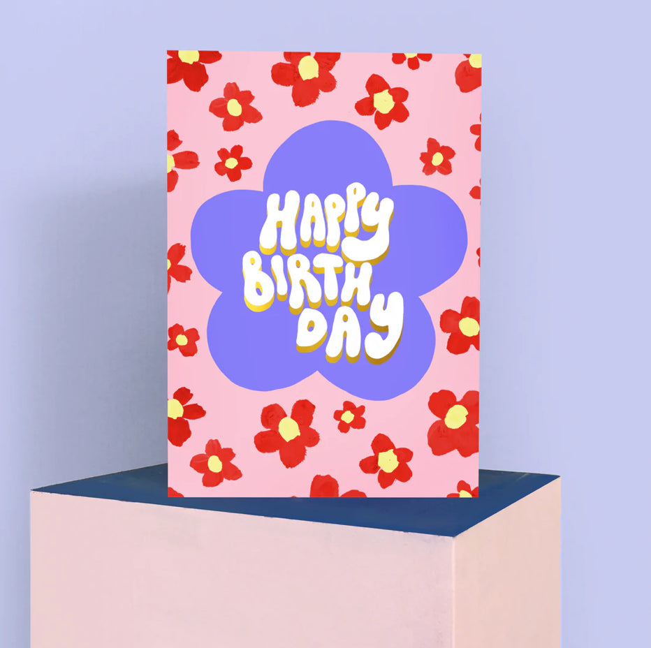 Eleanor Bowmer Flower Birthday Card