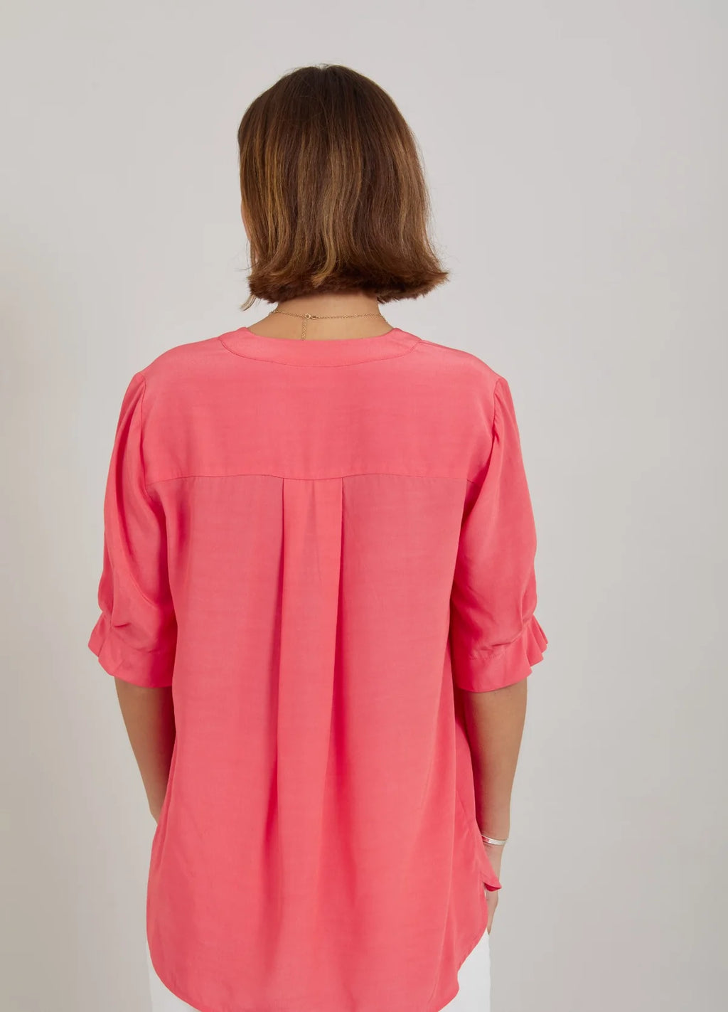 SHORT SLEEVE SHIRT - INTENSE PINK