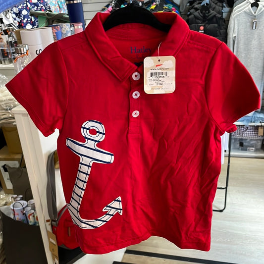 Anchor Baby Polo Tee - Red