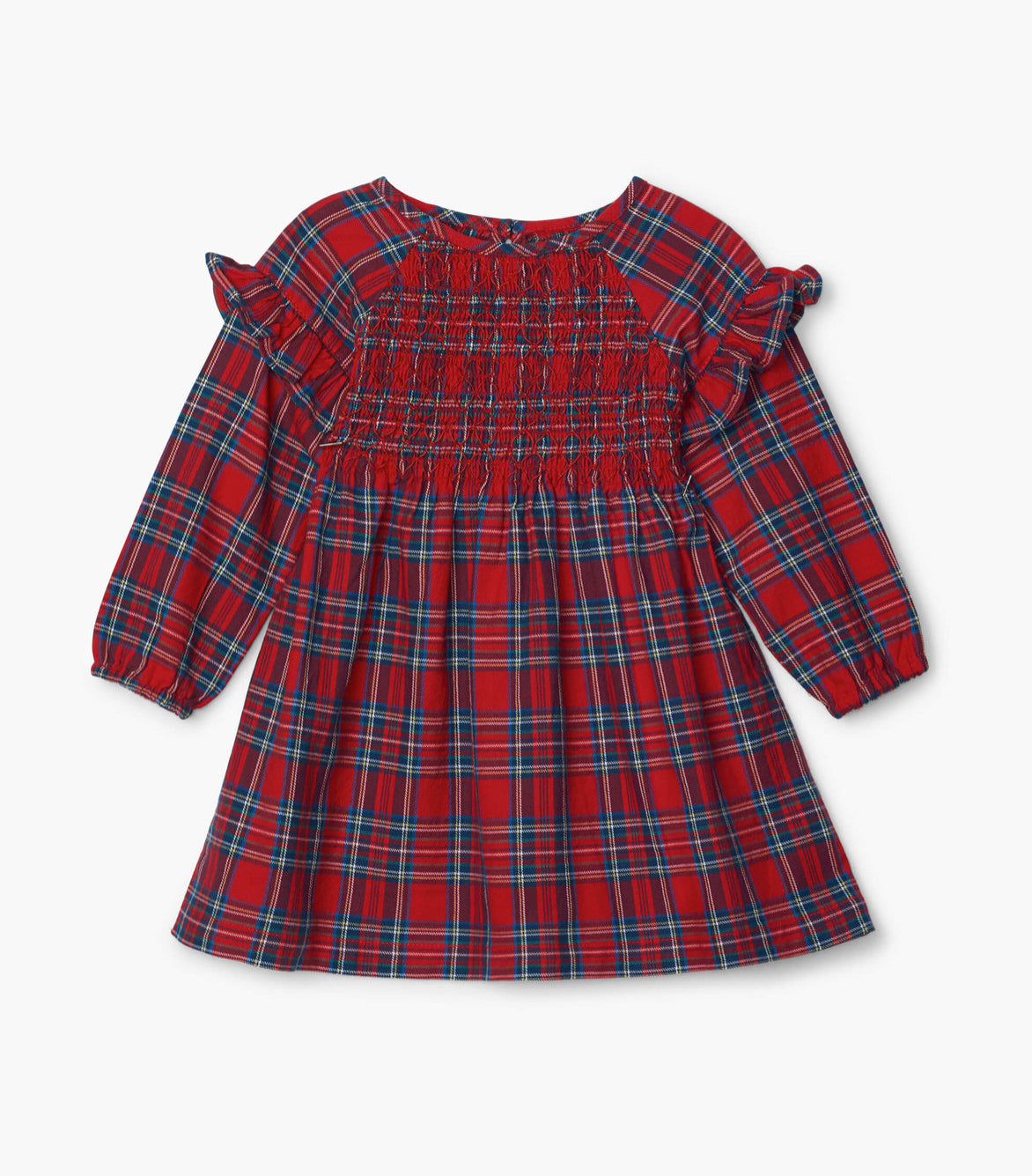 Holiday Plaid Baby Smocked Party Dress