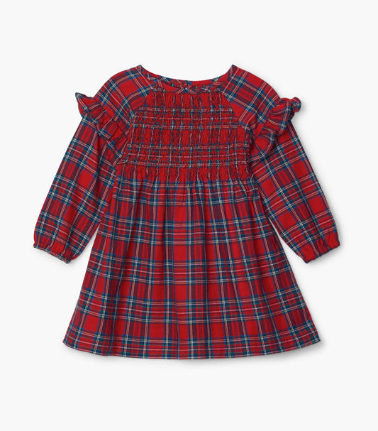 Holiday Plaid Baby Smocked Party Dress