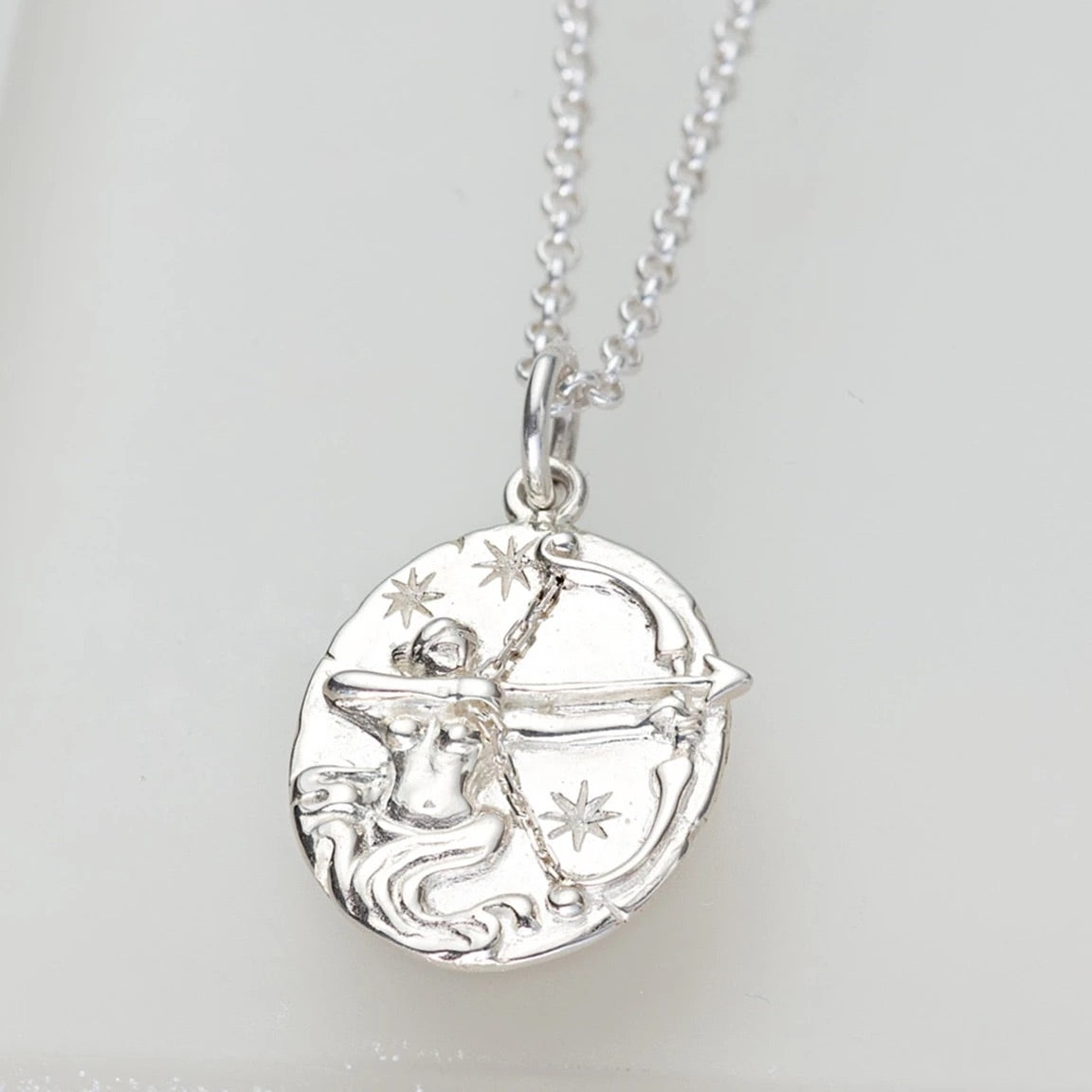 Sagittarius Zodiac Necklace - Silver