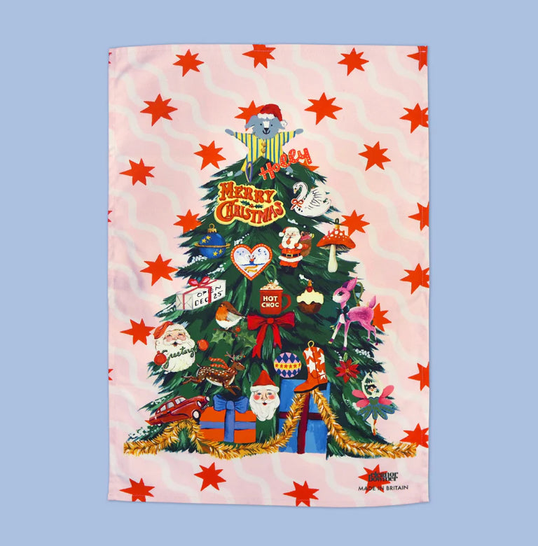 Under the Christmas Tree Tea Towel