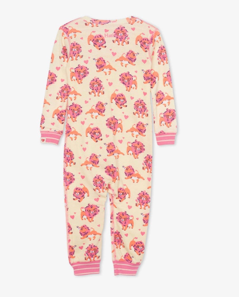 Lovely lions organic cotton coverall
