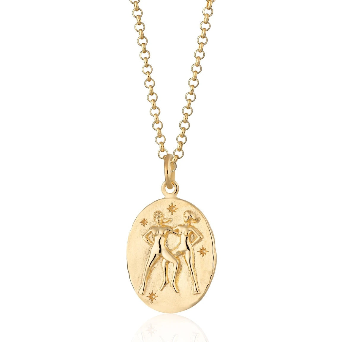 Gemini Zodiac Necklace - Gold