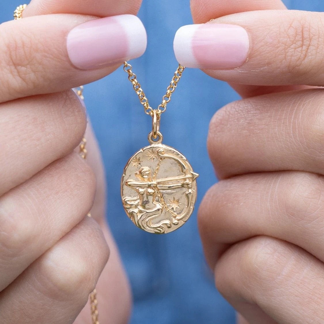 Sagittarius Zodiac Necklace - Gold