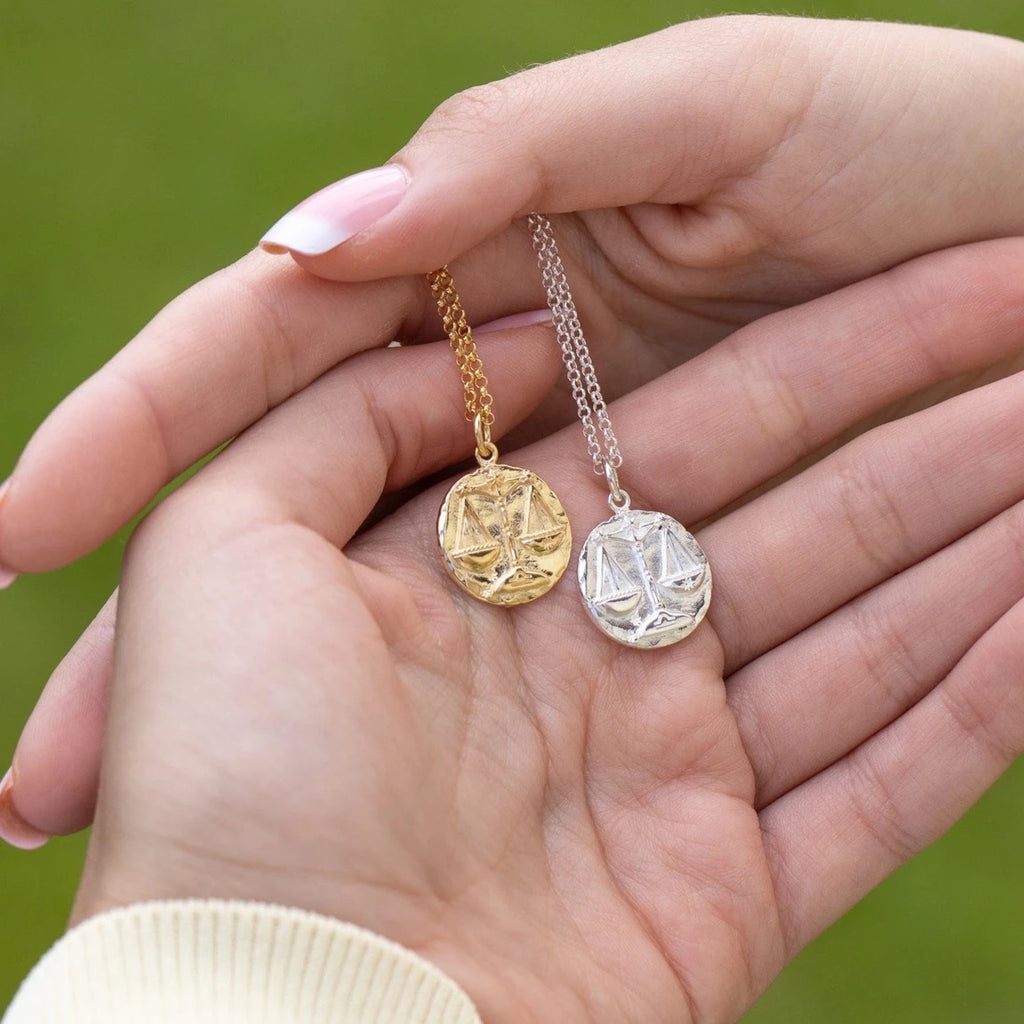 Libra Zodiac Necklace - Gold