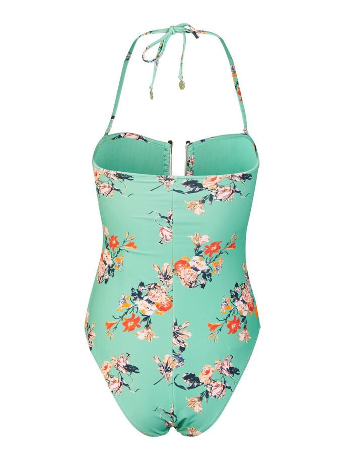 Nynne green floral swimsuit