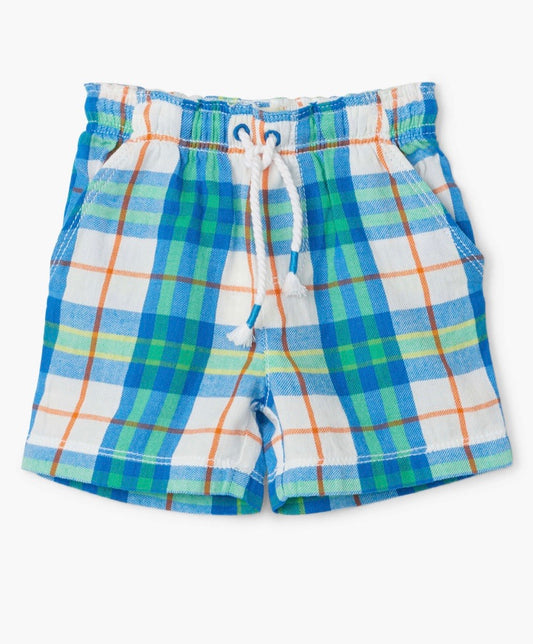 Hatley baby tropical plaid shorts