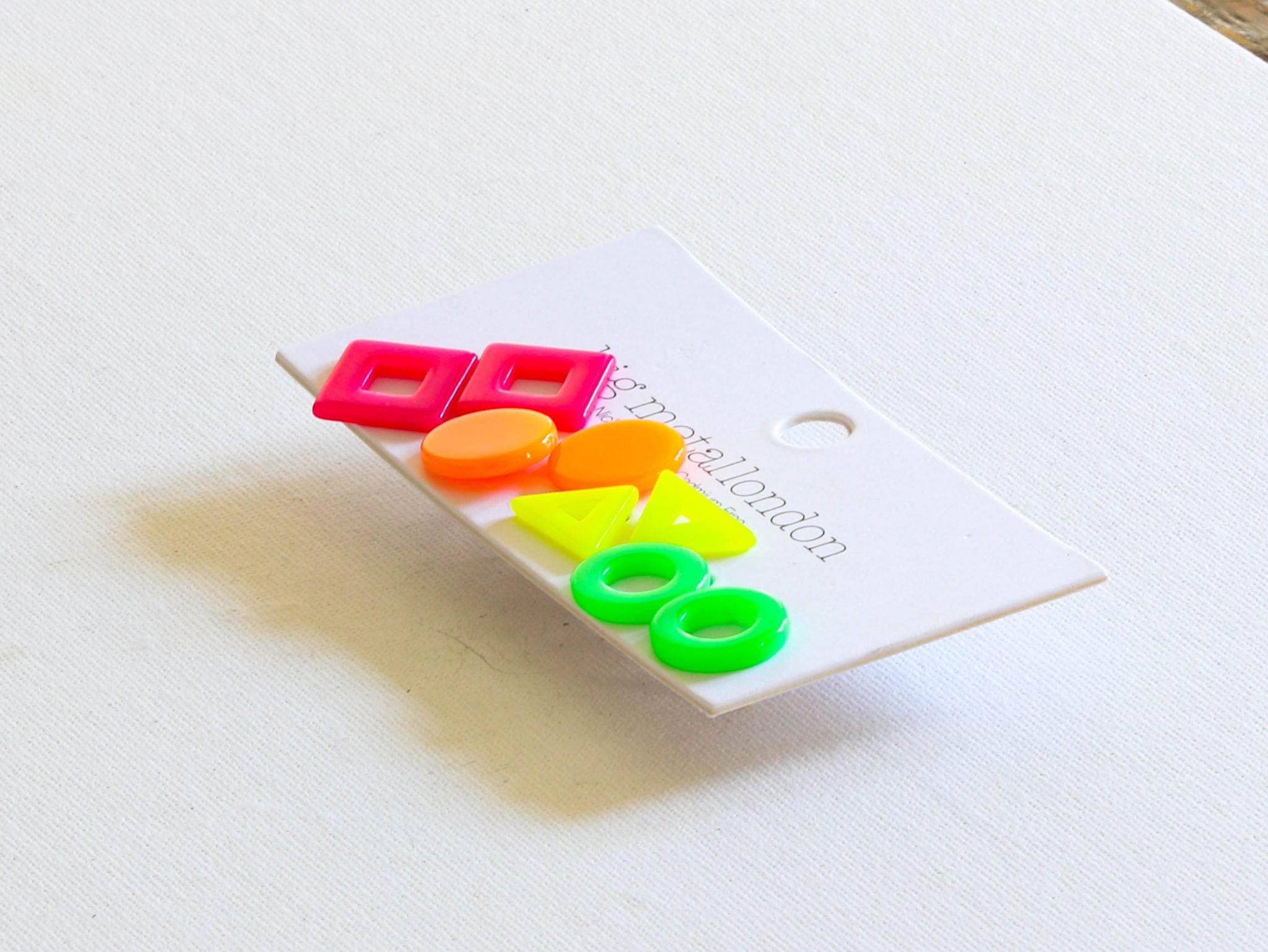 Big Metal London Geometrical Resin Earrings