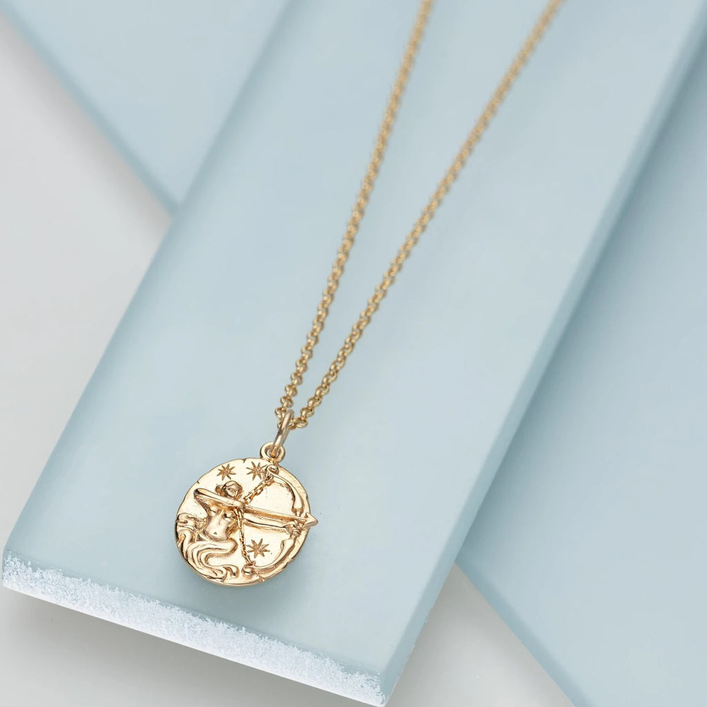 Sagittarius Zodiac Necklace - Gold