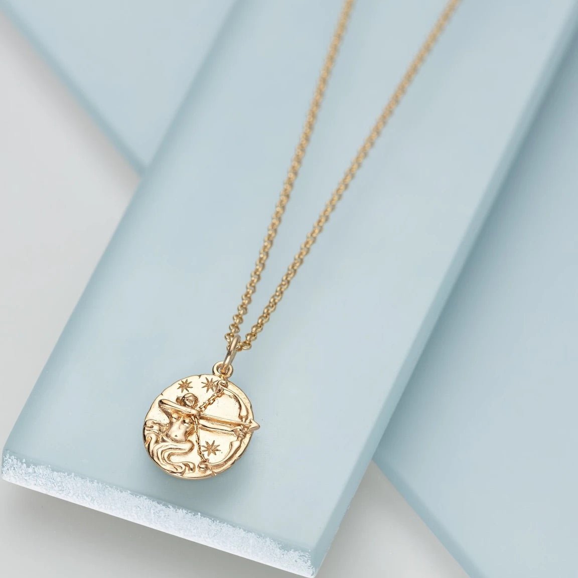 Sagittarius Zodiac Necklace - Gold