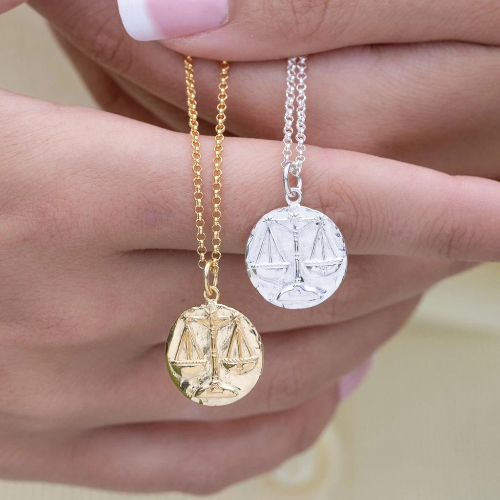 Libra Zodiac Necklace - Gold