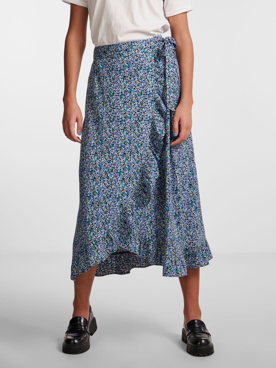 PCBROOK HW MIDI SKIRT - Deep Lagoon