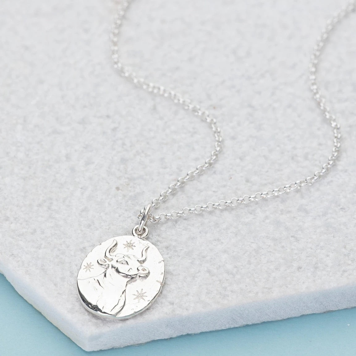 Taurus Zodiac Necklace - Silver