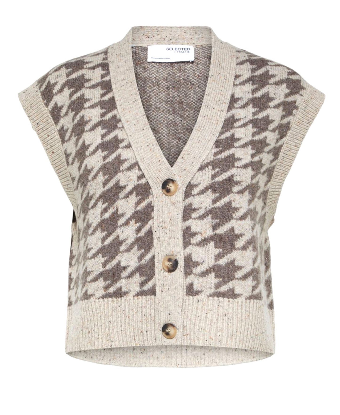 Selected femme grey knit vest