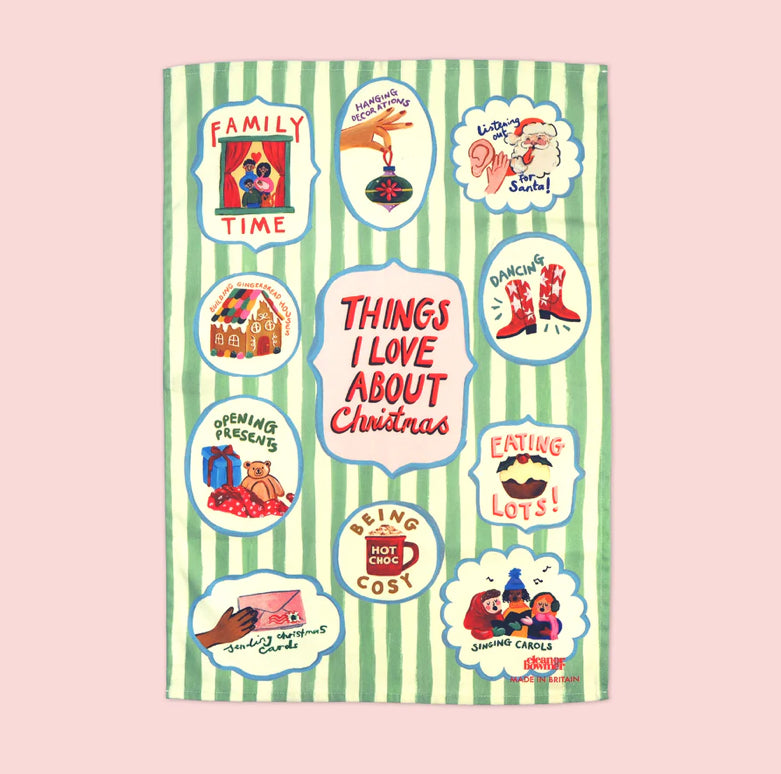 Things I love about Christmas Tea Towel