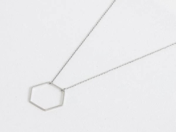Big Metal London EVI Delicate Hexagon Necklace