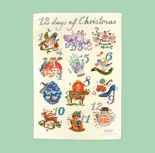 12 Days Of Christmas Tea Towel