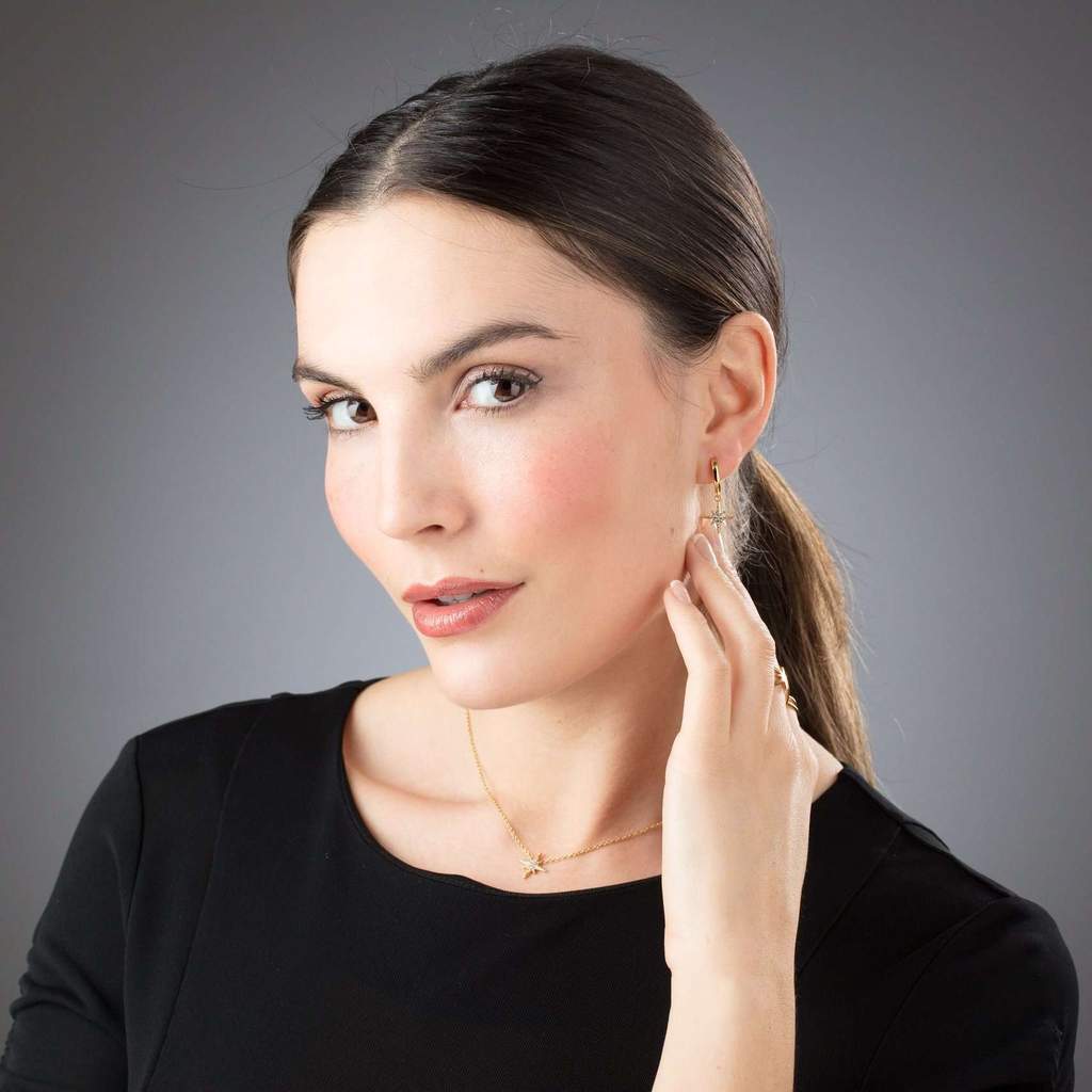 Starburst Necklace with Slider Clasp - Gold