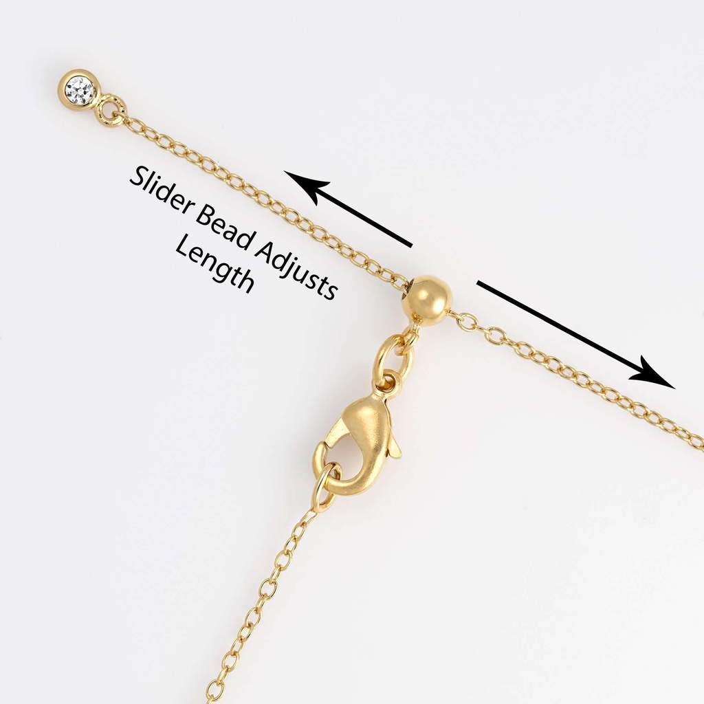 Starburst Necklace with Slider Clasp - Gold