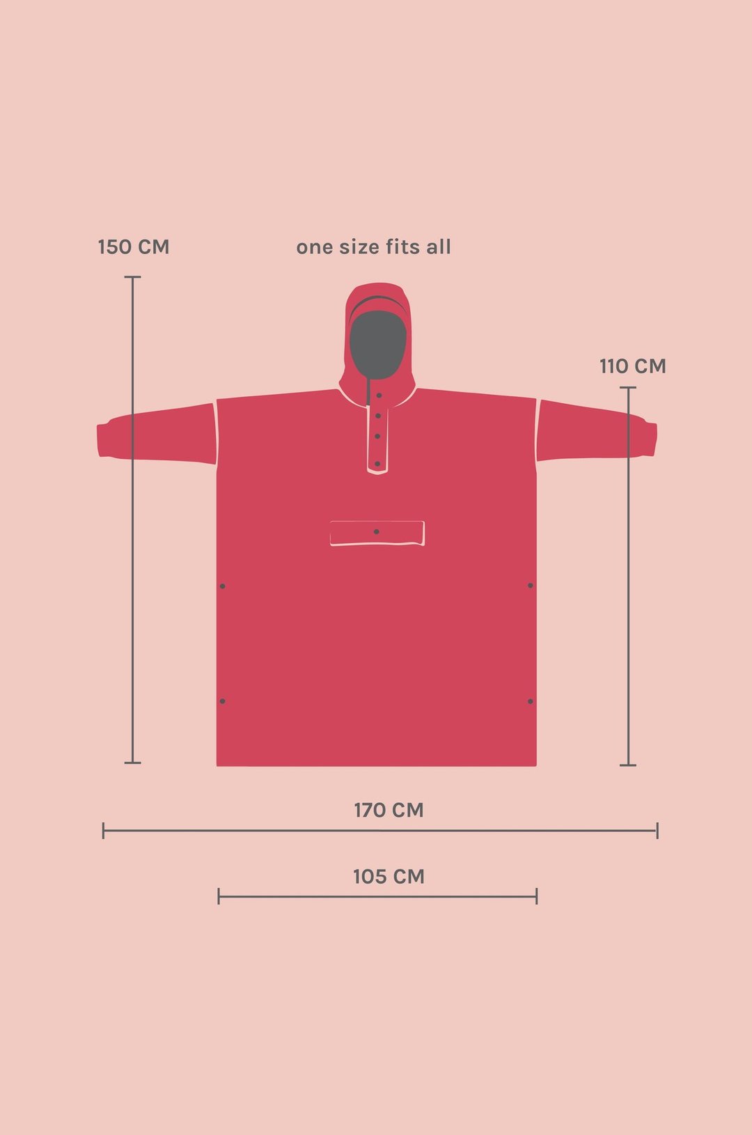 Rainkiss Japanese Blossom Adult Poncho