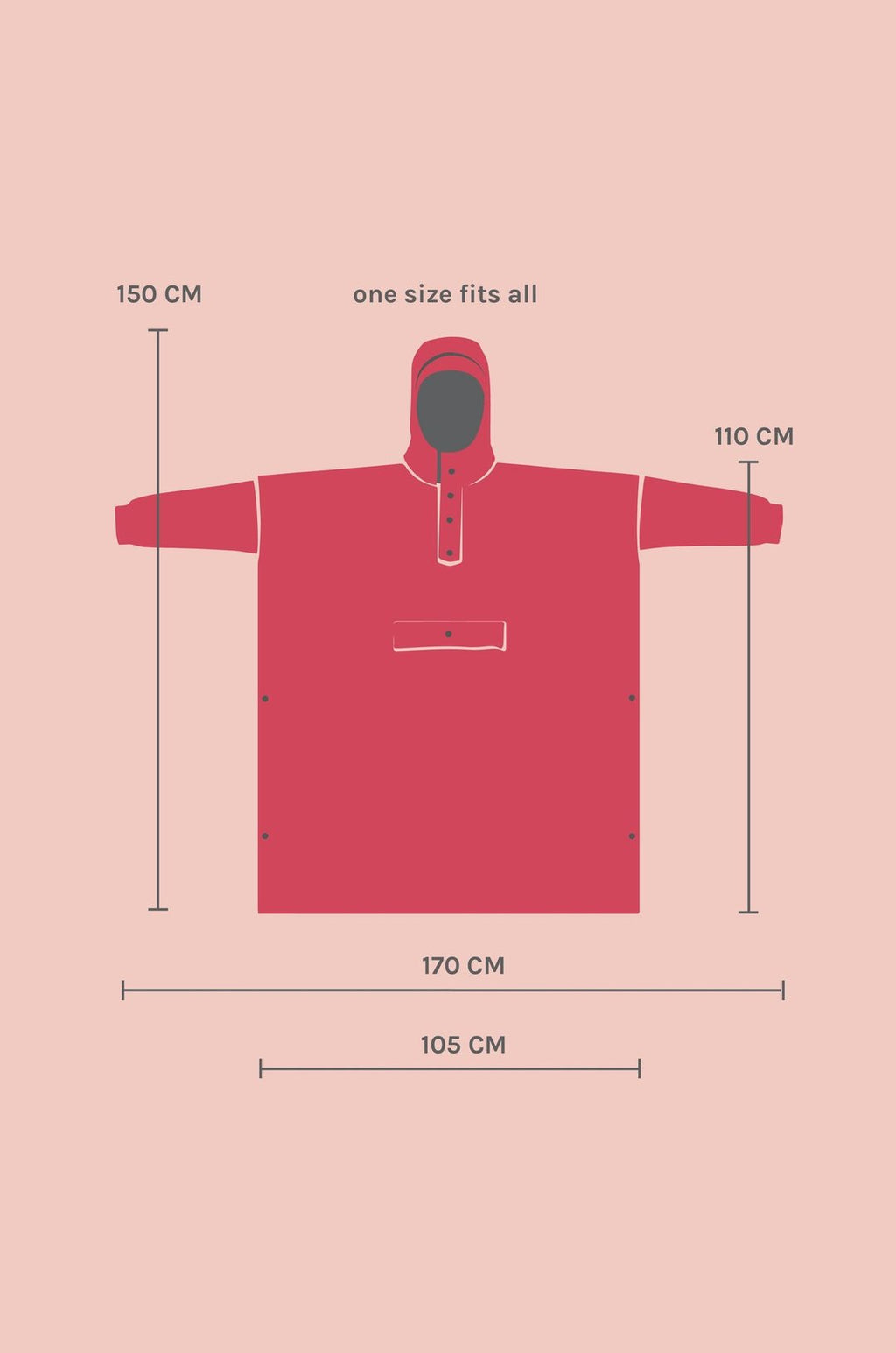 Black Polka Dot Adult Poncho