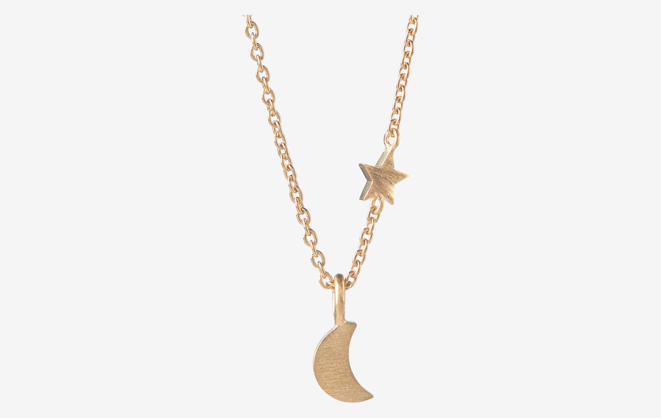 gold luna star necklace - pernille corydon