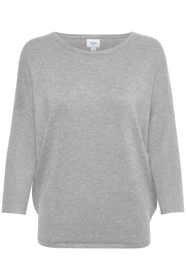 pearl grey knitted pullover