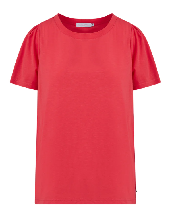 T-shirt With Pleats - Intense Pink