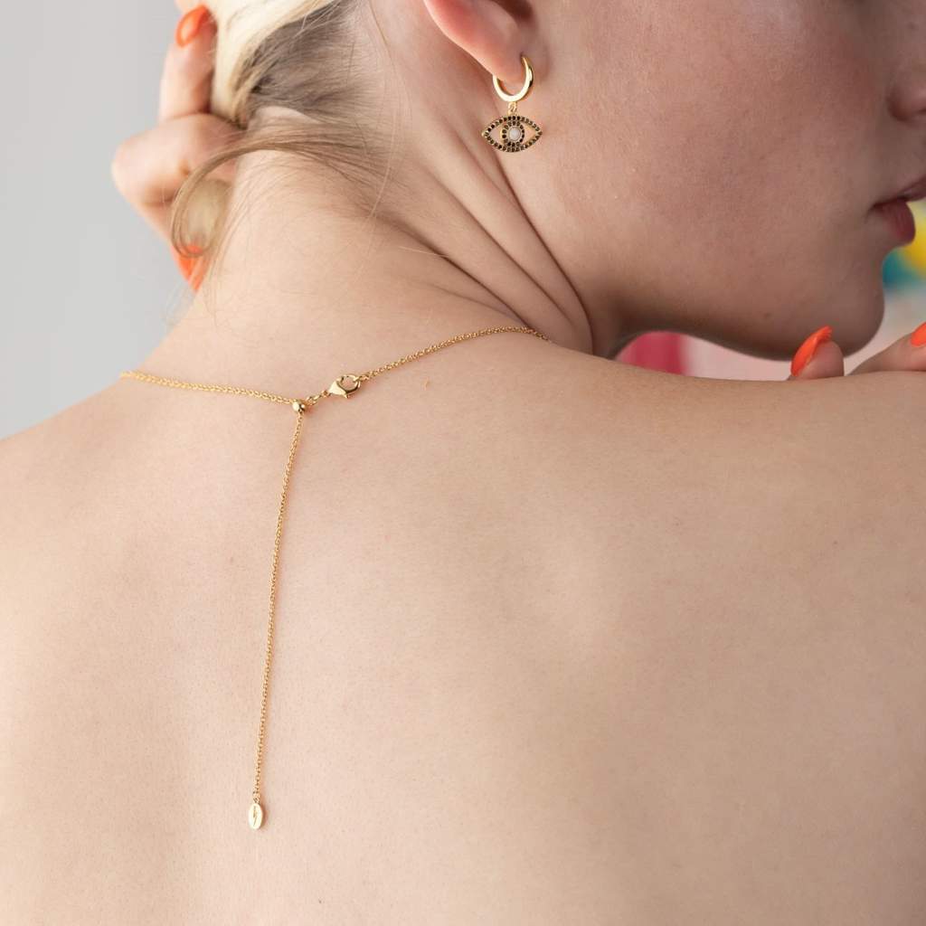 Starburst Necklace with Slider Clasp - Gold