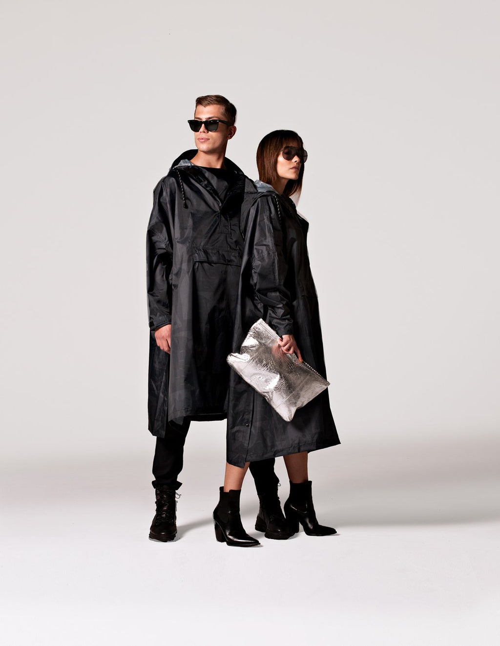 Back to Black Camo Adult Poncho