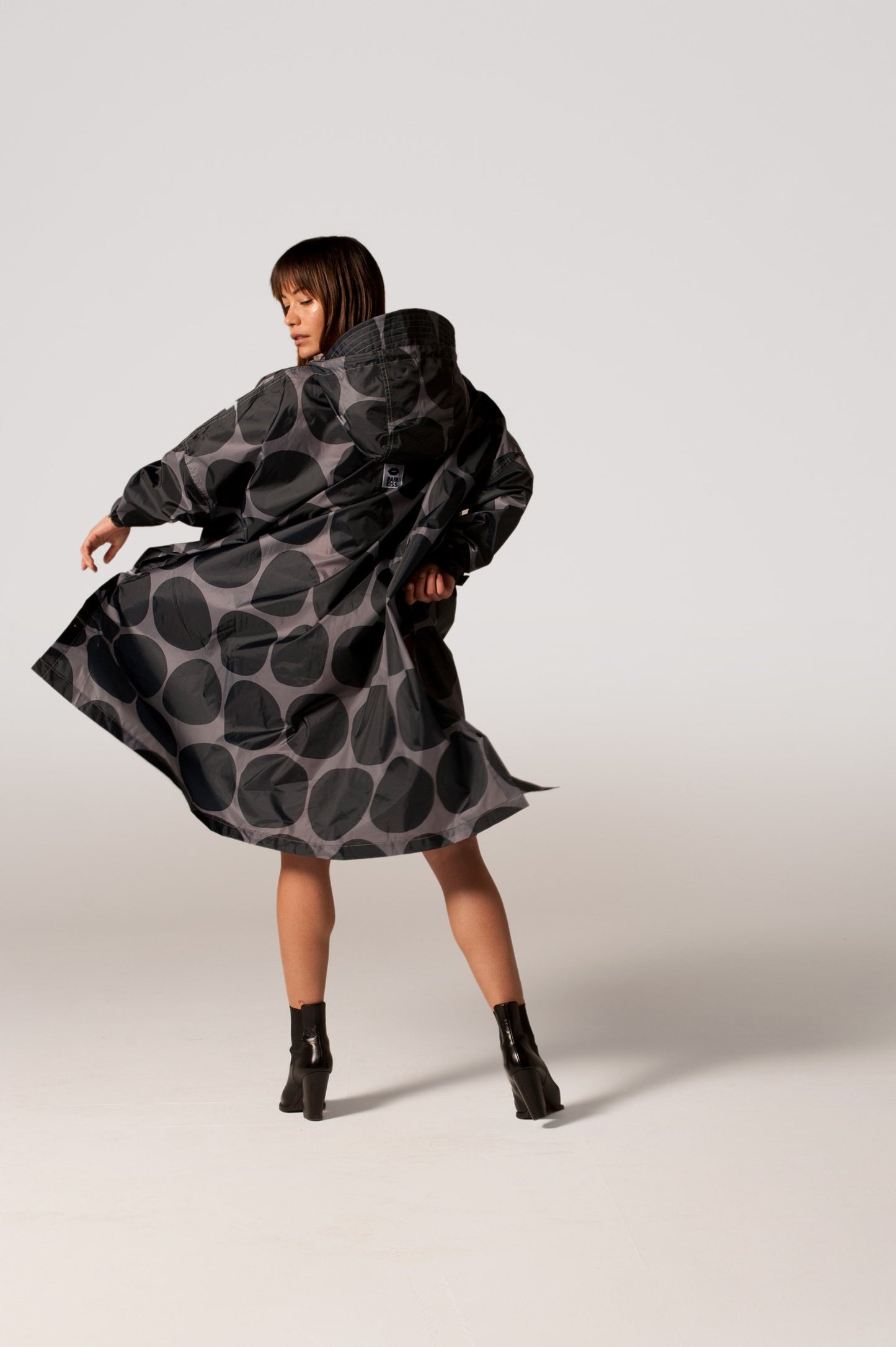 Black Polka Dot Adult Poncho