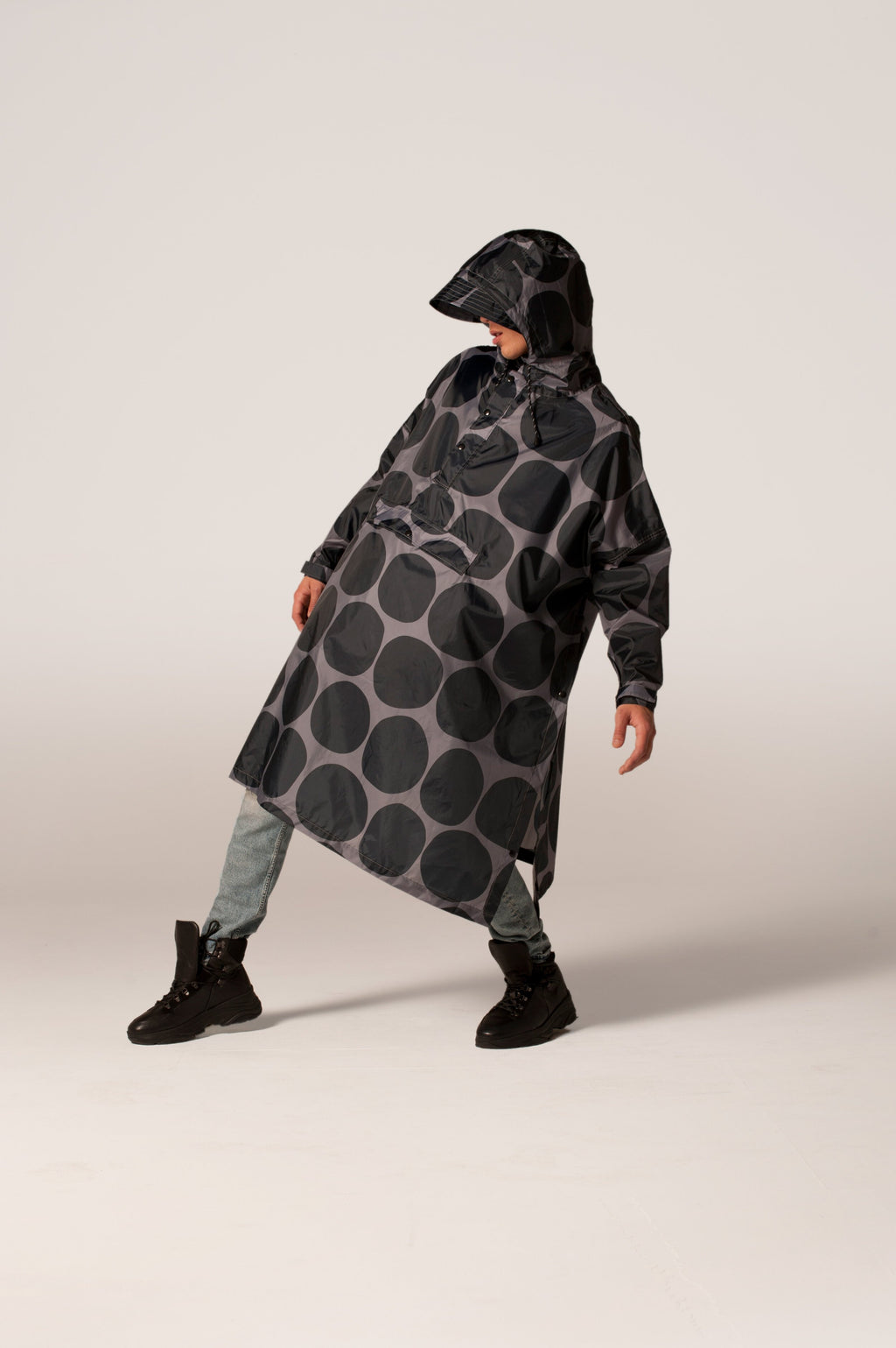 Black Polka Dot Adult Poncho
