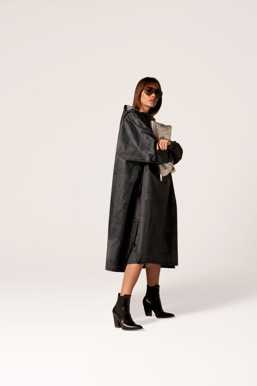 Back to Black Camo Adult Poncho