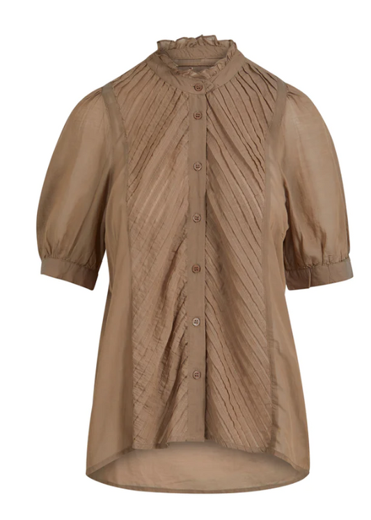 Shirt With Frills - Sand