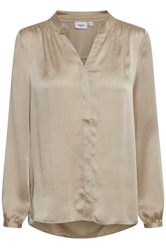 long sleeve blouse - beige