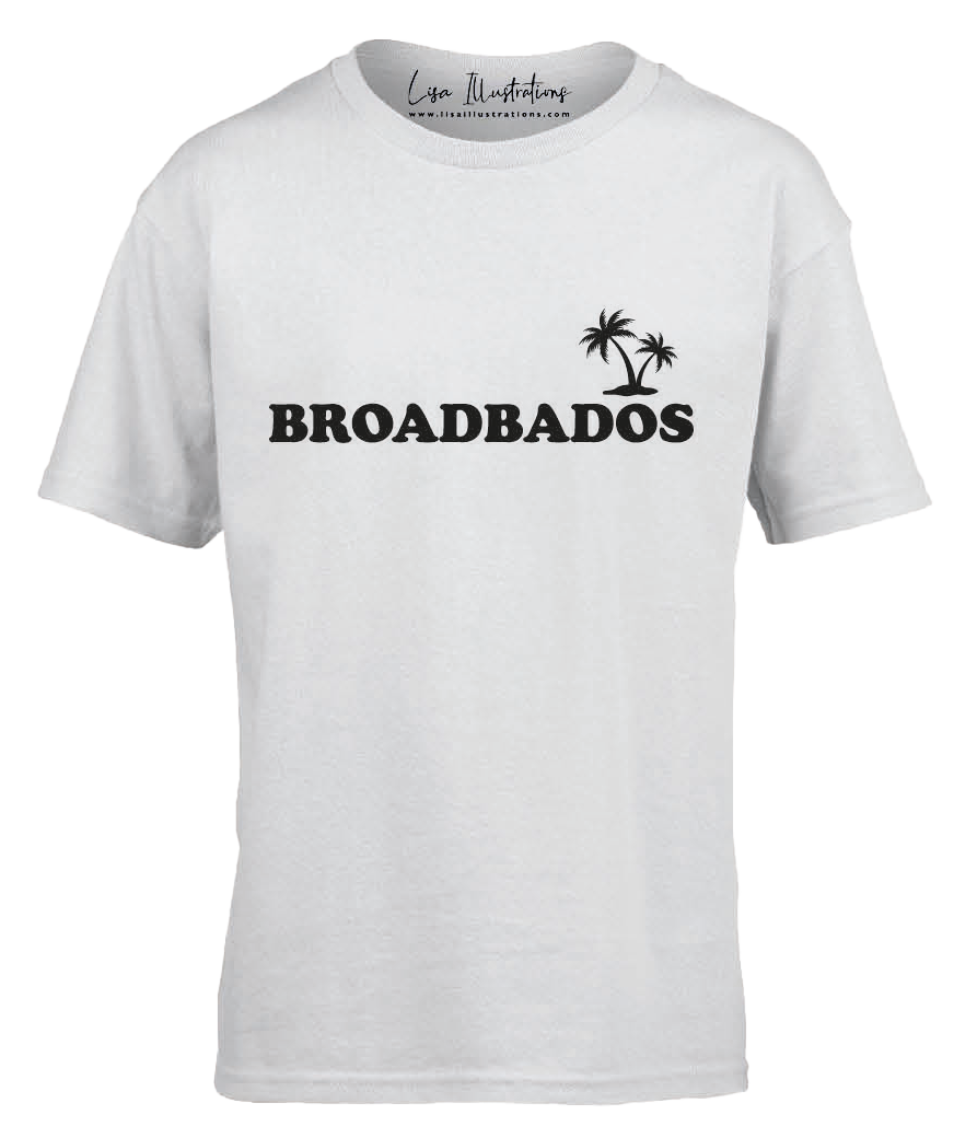‘Broadbados’ Kids T-Shirt - White